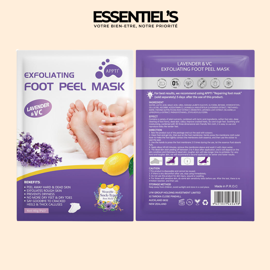 FOOT PEEL MASK™  - Retrouvez maintenant vos jolis pieds de bébé !